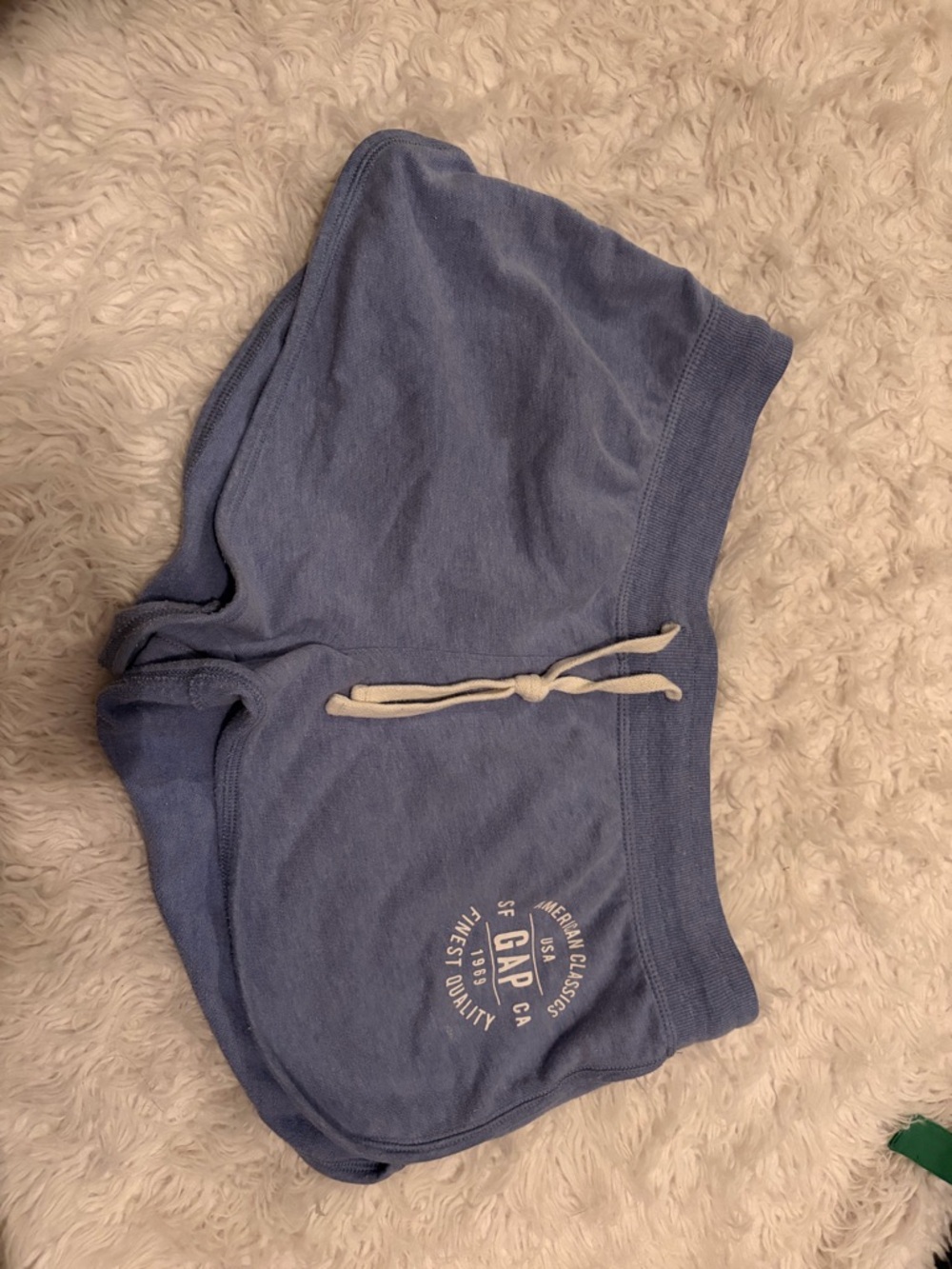 GAP Blue Athletic Shorts with White Drawstring
